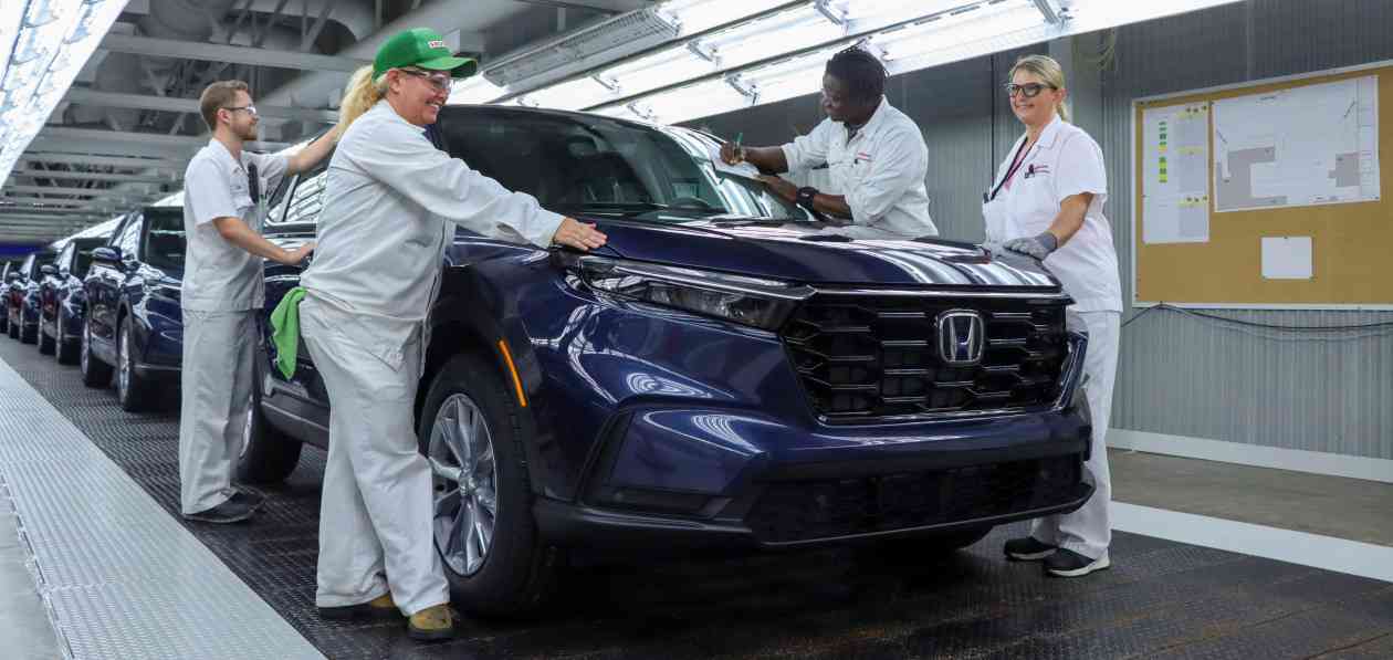 New Honda CR-V hits production line in North America
